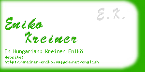 eniko kreiner business card